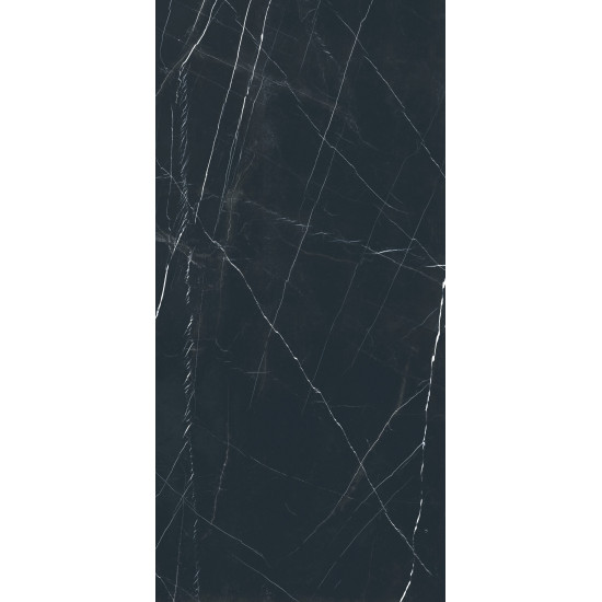 Bodenfliese Monza Schwarz Poliert 120×260 cm